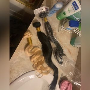 20 inch black bundle 2, 22 inch bundles human hair ,